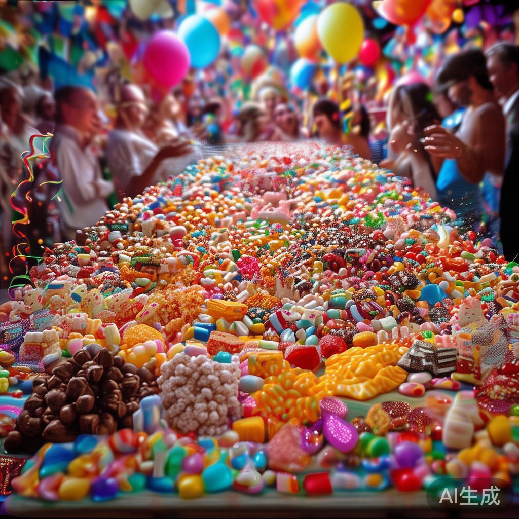 首先，糖果指的是以糖为主要原料，经过加工制作而成的