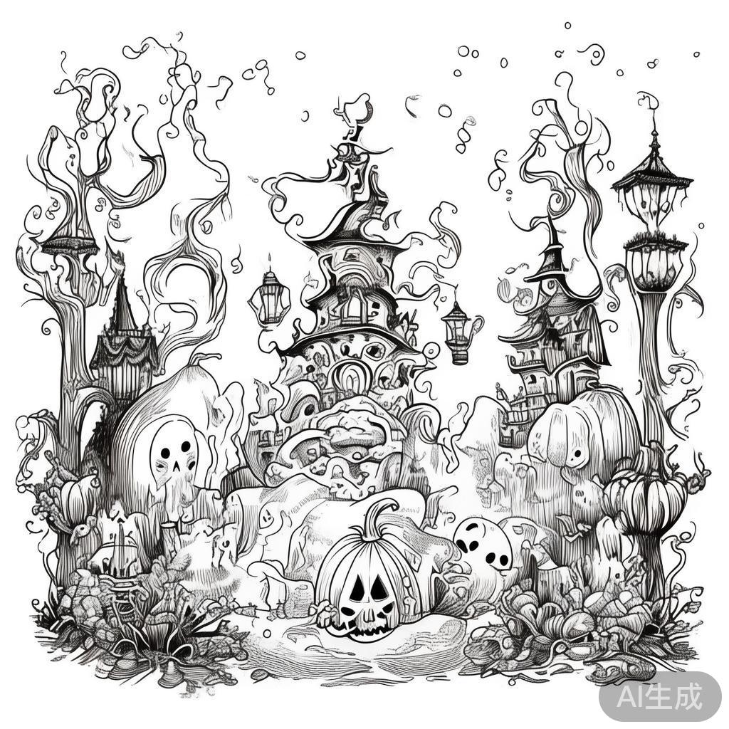 2024年创意十足的万圣节糖果派对插画精彩展现 一份成功的万圣节糖果派对插画,应紧扣主题,比如“魔