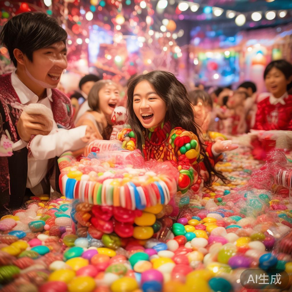 欢乐无限的金光糖果派对盛宴盛大开启，共享甜蜜时光
