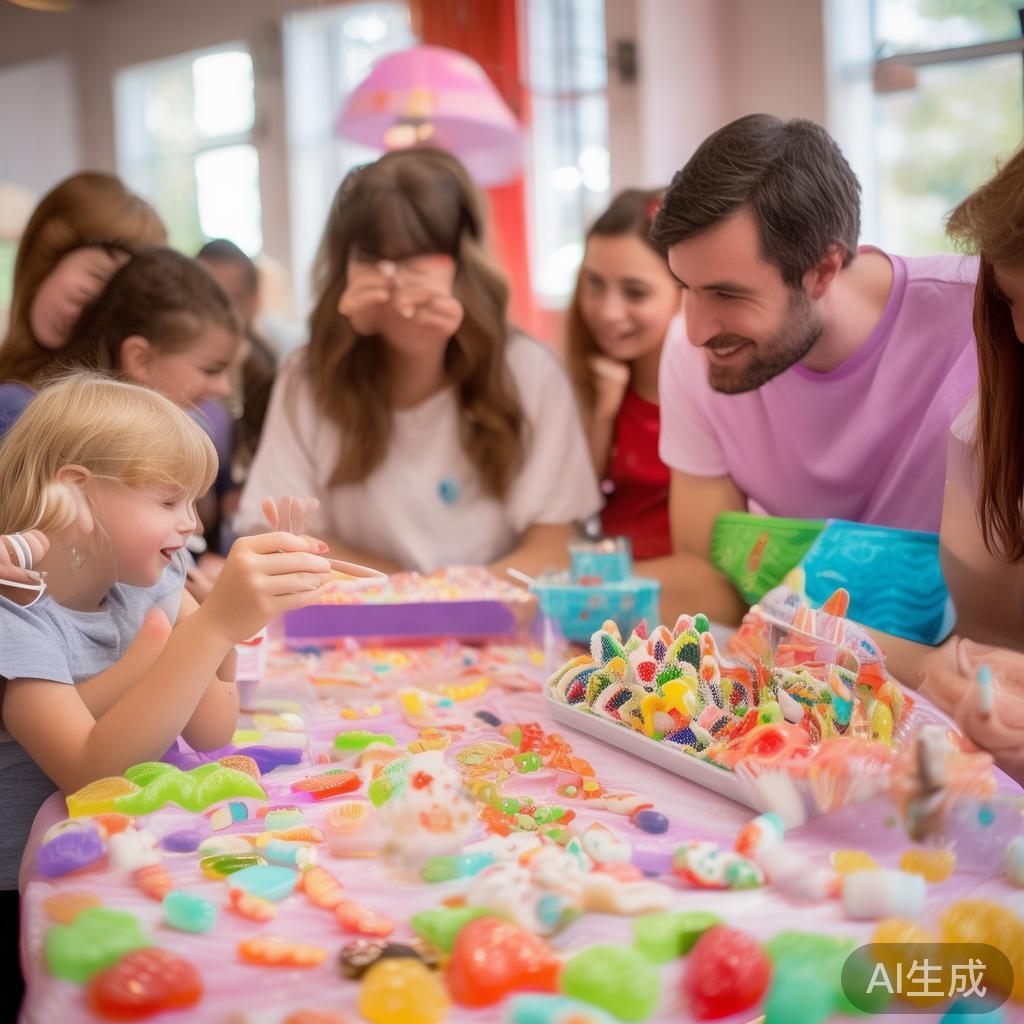 此外，活动现场还设有“糖果工坊”区域，参与者可以亲